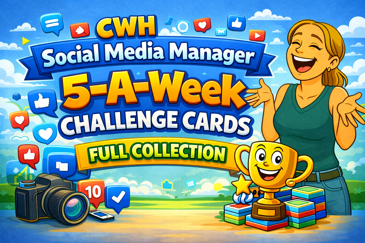 CWH Social Media Manager 5-A-Week Challenge Cards Full Collection