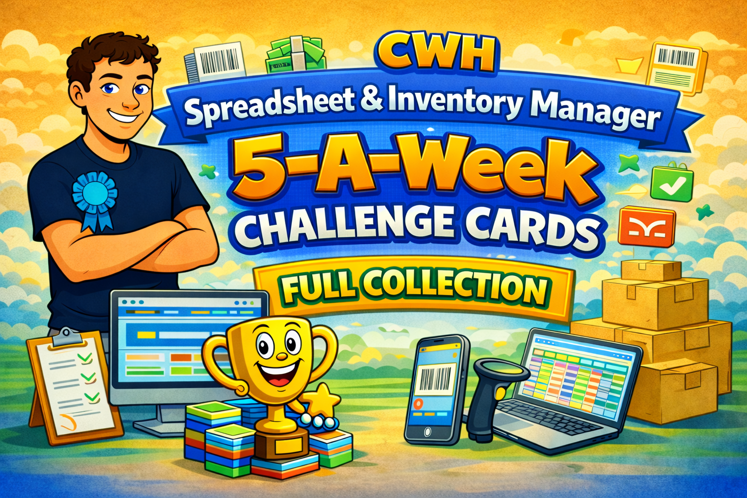 CWH Spreadsheet & Inventory Manager 5-A-Week Challenge Cards Full Collection