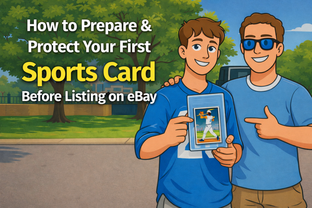 prepare sports card for ebay
