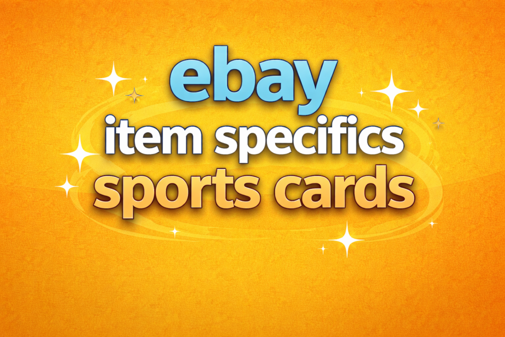 ebay item specifics sports cards